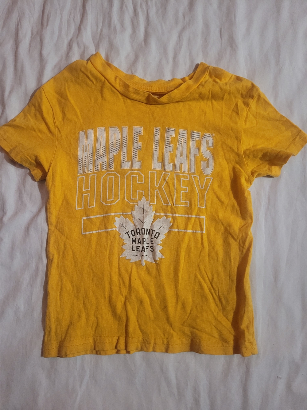 Reebok Yellow Maple Leafs Hockey Tee